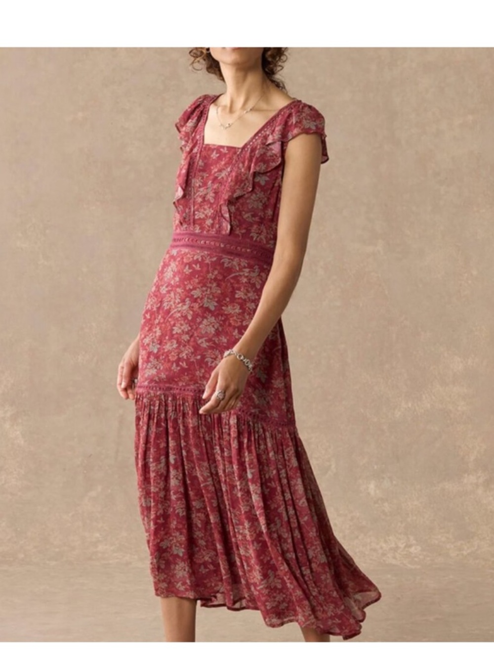 Sundance Harvest florals midi dress